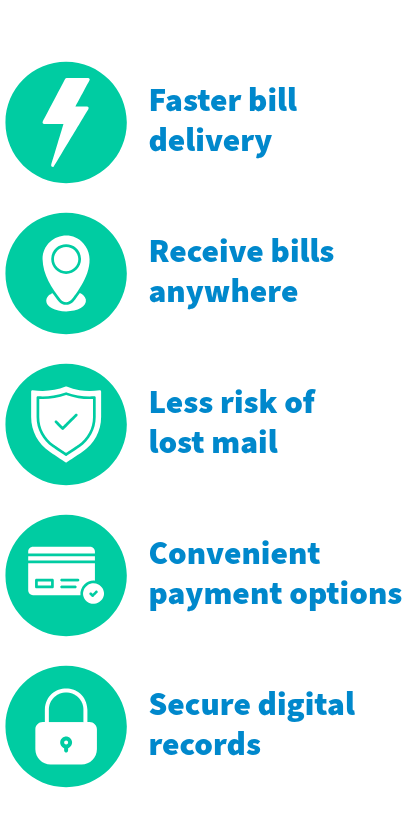 graphic with bulleted list of benefits